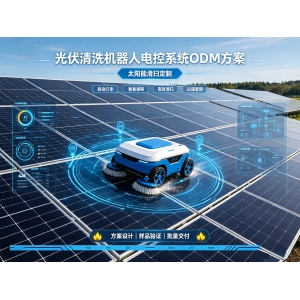 光伏清洗机器人电控系统ODM方案—太阳能清扫定制